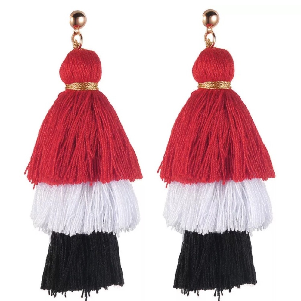 Vintage Bohemian Earrings Women Long Tassel Fringe